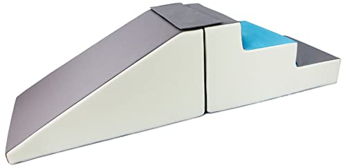 Completo Scivolo con scale set 2 mattoni blocchi schiuma giocattoli bambini (colore: bianco, blu chiaro, grigio)