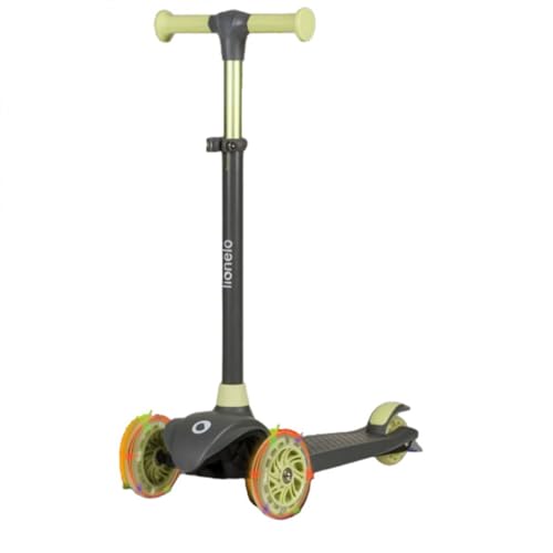 Lionelo Jessy Monopattino Evolutivo per Bambini 3+ anni fino a 50kg Scooter con ruote LED Pedana antiscivolo Freno