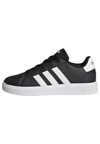 adidas Grand Court Lifestyle Tennis Lace-up Shoes, Sneaker Unisex - Bambini e Ragazzi, Core Black/Cloud White/Core