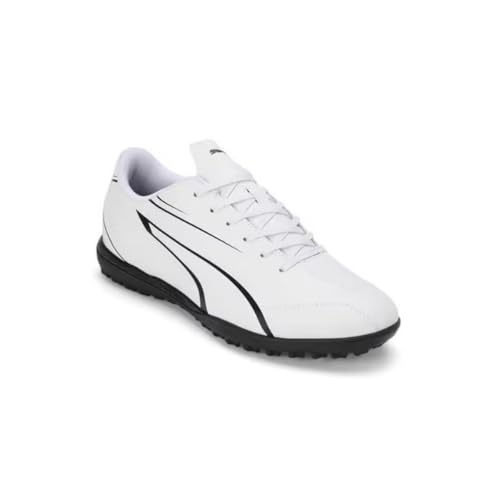 PUMA Vitoria TT JR, Soccer Shoe Unisex-Bambini, White Black, 29 EU