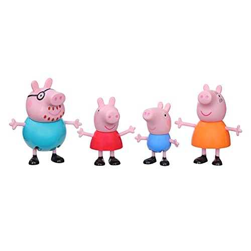 Peppa Pig, Peppa's Adventures, Peppa's Family, Confezione da 4 Personaggi Giocattolo, con 4 Personaggi della Famiglia, 3