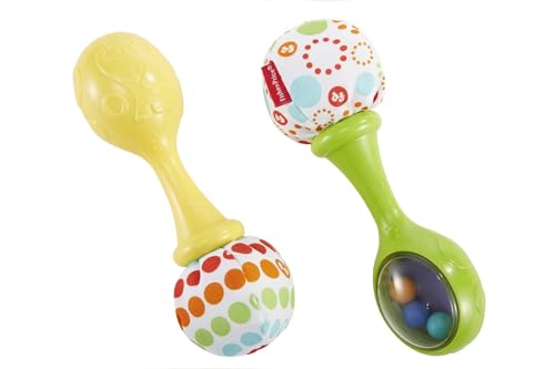 Fisher-Price - Maracas Baby Scoperte, 2 Coloratissime Maracas Da Afferrare, Scuotere E Suonare, Giocattolo Per Bambini