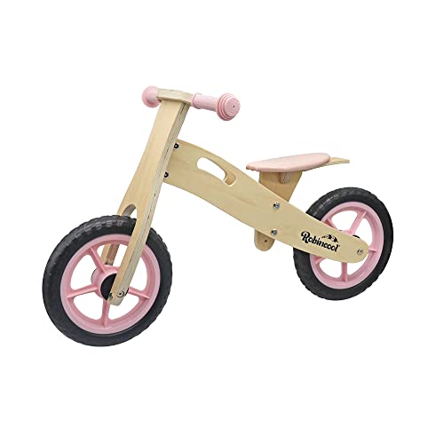 Bicicletta Senza Pedali Montessori Robincool Little Pilot 85x37x52 cm Triciclo in Legno Eco Regolabile 3 Altezze Color