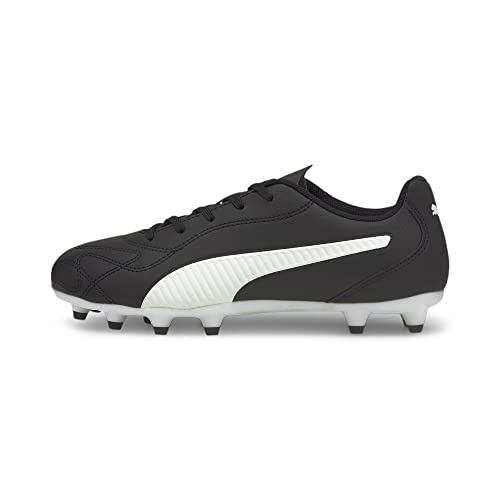 PUMA Monarch II FG/AG Jr, Scarpe da Calcio Unisex-Bambini, Nero Black White, 28 EU