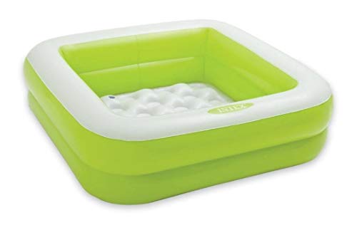 Intex piscina gonfiabile quadrata per bambini 86x86x25 cm, colori casuali (rosa o verde lime), 1 unità