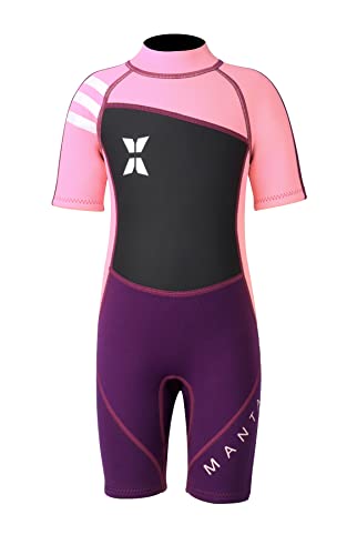 Muta Shorty per Bambini, 2.5 mm Neoprene per Ragazzi e Ragazze, Muta Termica da Immersione per Surf, Snorkeling, Nuoto,