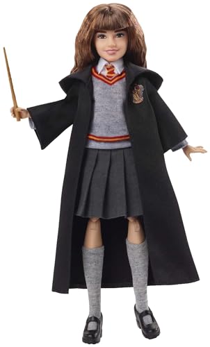 Mattel Harry Potter - Hermione Granger, personaggio da collezionare alto 25 cm, con uniforme di Hogwarts, morbido