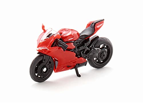 siku 1385, Moto Ducati Panigale 1299, Metallo e Plastica, Rosso, Cavalletto pieghevole