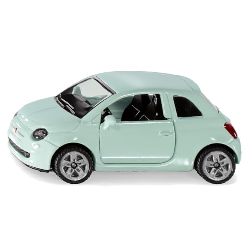 siku 1453, Fiat 500, Auto giocattolo per bambini, Metallo e Plastica, Verde menta, Ruote in gomma