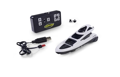 Carson 500108057 Nano Racer Yacht 2.4 GHz - Barca telecomandata, barca RC, barca telecomandata per bambini e adulti,