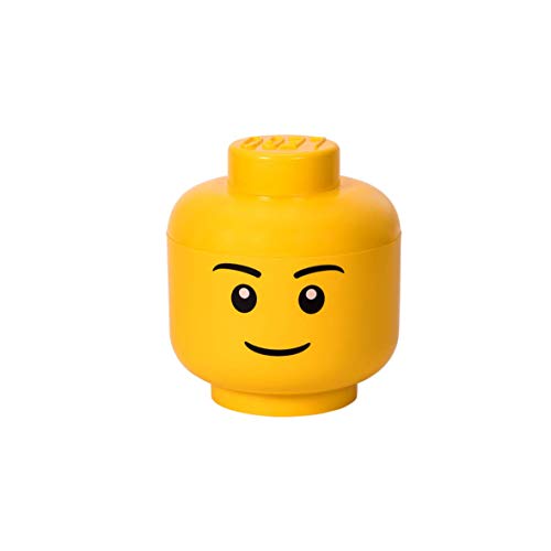 Lego Uomo L Iconica Testa Grande, Scatola Porta Oggetti Impilabile, 8,5 L, Ragazzo, ‎Giallo, 24 x 24 x 27.1 cm, 510