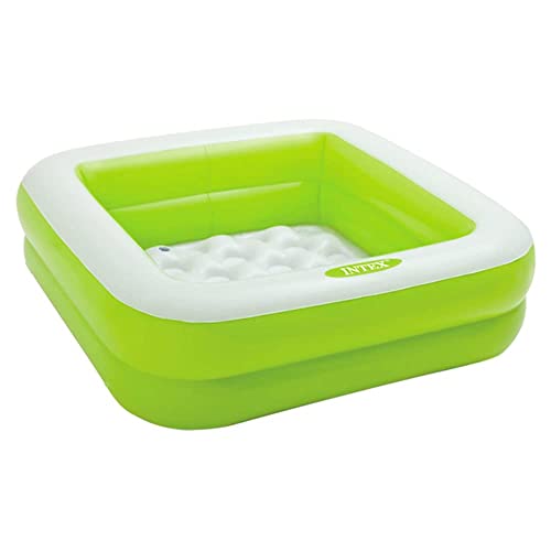 Intex piscina gonfiabile quadrata per bambini 86x86x25 cm, colori casuali (rosa o verde lime), 1 unità