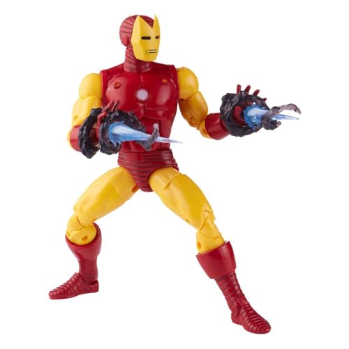 Marvel Hasbro Legends Series 20th Anniversary Series 1 Iron Man Action Figure Collectible Toy, 9 accessori, Multicolore