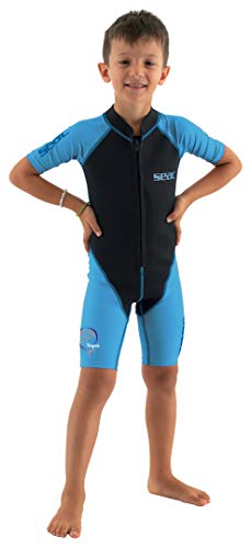 SEAC Unisex Bambini Muta Shorty in Neoprene da 1.5 mm e Lycra per il Nuoto, lo Snorkeling e il Gioco in Acqua, Neoprene,