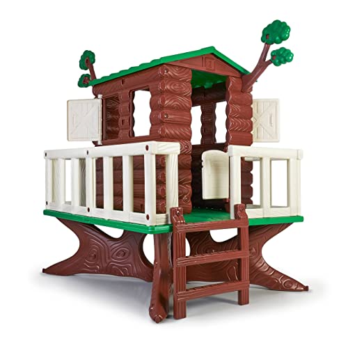 FEBER- Casa juegos de House On The Tree, Giardino, Casetta a Forma di Albero con Cui Giocare, con Balconcino Ottimo per