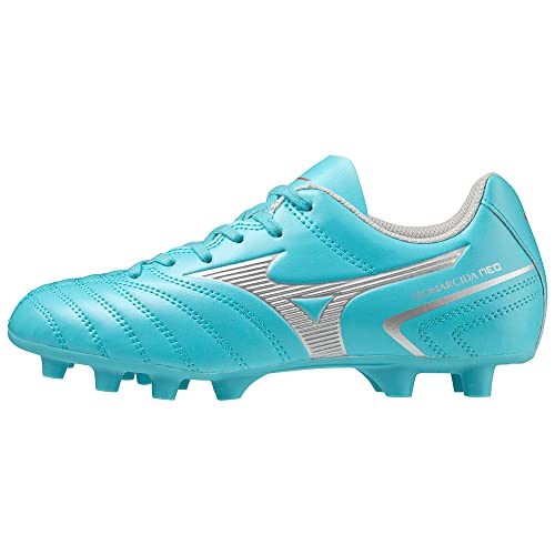 Mizuno Monarcida Neo Ii Select Jr, Scarpe Da Football Unisex Bambini E Ragazzi, Blu Curacao Biancaneve Rosso Marrone