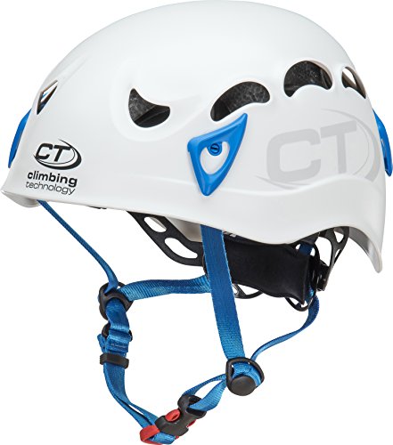 Climbing Technology Galaxy, Casco Unisex – Adulto, Bianco/Azzurro, Regolabile da 50-61 Cm