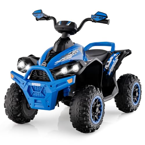 RELAX4LIFE Quad Elettrico per Bambini 3-8 Anni con Velocità Regolabile, Auto a Batteria Multifunzione 12V con Anteriore