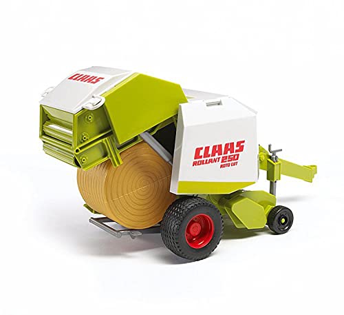 bruder 02121 - Rotopressa Claas Rollant 250, rimorchio per trattore, balle rotonde