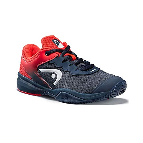 HEAD Scarpe Sprint 3.0 Scarpa da Tennis, Unisex Bambino, Blu Navy / Rosso Fluo, 36.5 EU