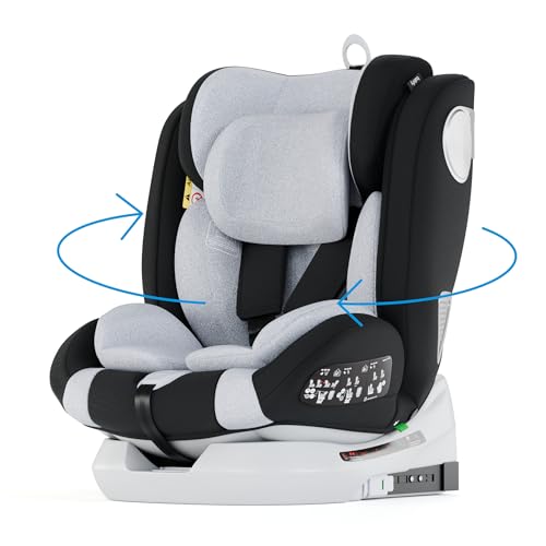 Babify Onboard Seggiolone Auto Isofix I-Size per Bambini da 0 Mesi - 12 Anni, 40-150cm, Seduta Auto Bimbi Regolabile e