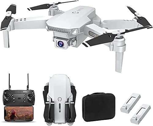 OBEST Drone con Fotocamera 4K, Aereo a Aoppia Fotocamera, Quadcopter FPV WiFi, Posizionamento Ottico del Flusso,