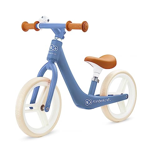 kk Kinderkraft Bicicletta FLY PLUS, Leggero Bici Senza Pedali, Stile Retro, Magnesium, fino 3 Anni, Blu