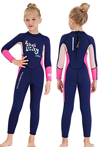 Gogokids Muta Termica per Bambina Ragazze - Costumi da Bagno Bambini Muta da Sub Intero 2.5mm Neoprene Costumi da Mare