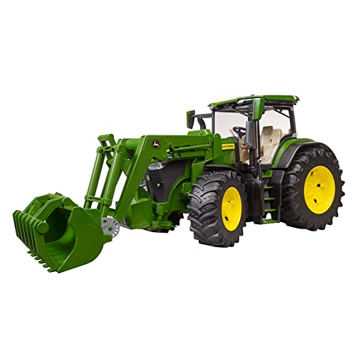 bruder 03151 - John Deere 7R 350 con caricatore frontale, trattore, fattoria, giocattolo