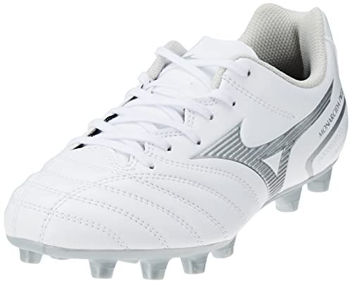 Mizuno MONARCIDA NEO II SELECT Jr, Scarpe da Football, Unisex - Bambini e ragazzi, White/Hologram, 34.5 EU