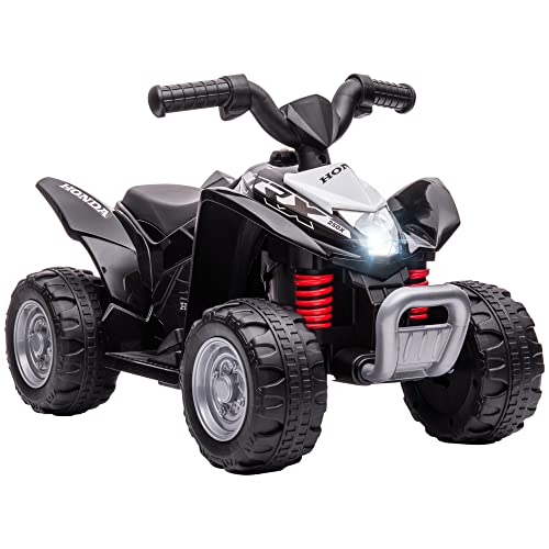 AIYAPLAY HONDA Quad Elettrico per Bambini 18-36 Mesi, Mini Quad per Bambini con Luci LED, Clacson e Pedali, Velocità