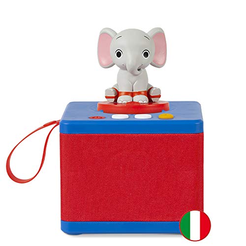 FABA - Raccontastorie Blu - Cantastorie per Bambini, Cassa Audio con Personaggio Sonoro Ele l'Elefante, Gioco Educativo,