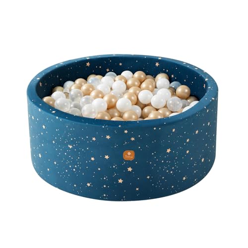 Dodozen Piscina di Palline 100x40cm/200 Palline ∅ 7cm per Bambino Bambina - Rotonda in Memory Foam Velluto Super