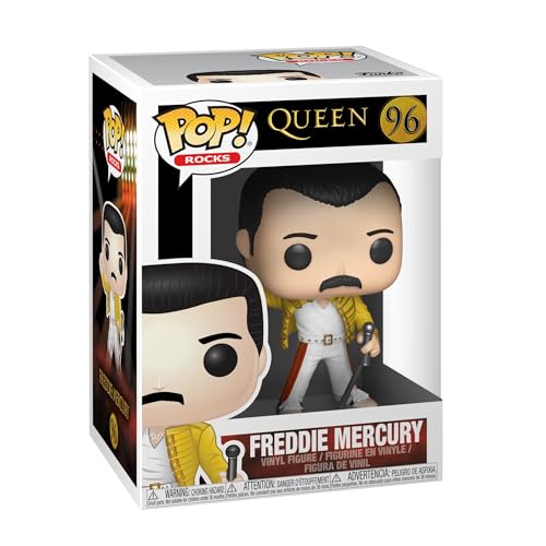 Funko Pop! Rocks: Queen-Freddie Mercury Wembley 1986 - Figura in Vinile da Collezione - Idea Regalo - Merchandising