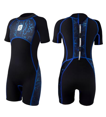 Summshall Muta Bambino Bambina 2.5mm Neoprene Shorty Muta Termica Protezione UV Muta da Sub per Surf Diving Snorkeling