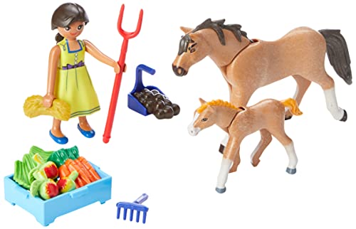 PLAYMOBIL Spririt 70122, PRU con Cavallo e Puledro per Bambini dai 4 Anni