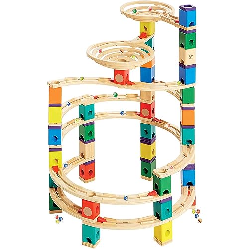 Quadrilla QUA-E6008 Wooden Marble Run Builder-Cyclone-High Quality Wooden Safe Play-Smart play for Smart Family-Quality