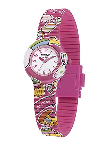 HIP HOP, Collezione Kids Fun, Orologio Bambina, con Cinturino in Silicone, Indici e Sfere Colorate, Cassa 28 mm,