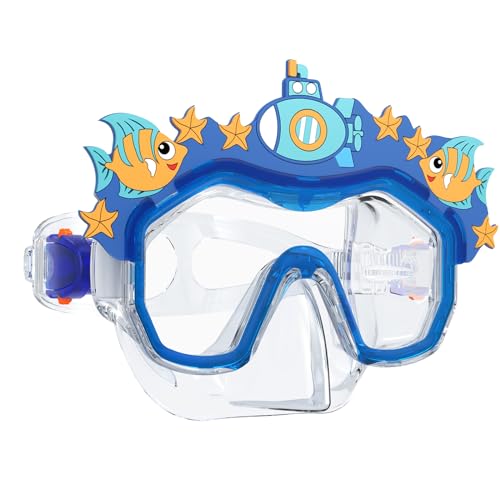 Maschera Subacquea Bambini,VUENICEE Maschera Snorkeling con Vista Panoramica Antiappannamento e anti-perdite con Cinghie