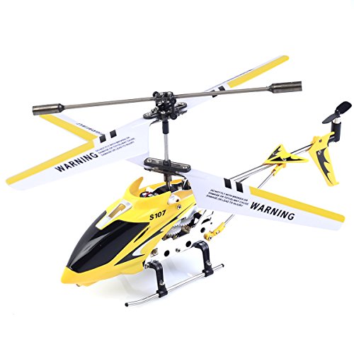 Syma S107G, Elicottero 3 canali a raggi infrarossi con giroscopio, colore: Giallo