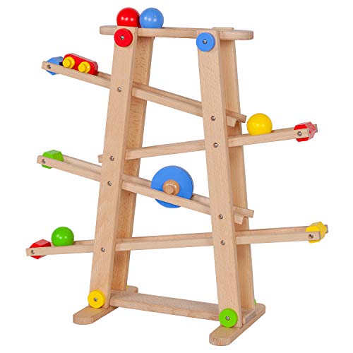 John- Rolli Fun Pista Bambini in Legno con 4 Rampe e 6, 40954