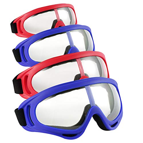 Locisne 4PCS Occhiali di Protezione,Occhiali protettivi Antipolvere protettivi Flessibili Occhiali per Sport all'Aria