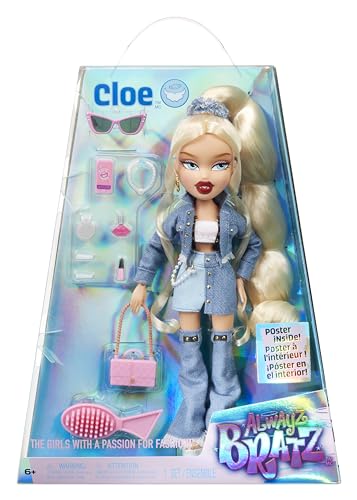 Bratz Alwayz Bratz Fashion Doll - Cloe - Con 10 accessori e poster - Età 6+