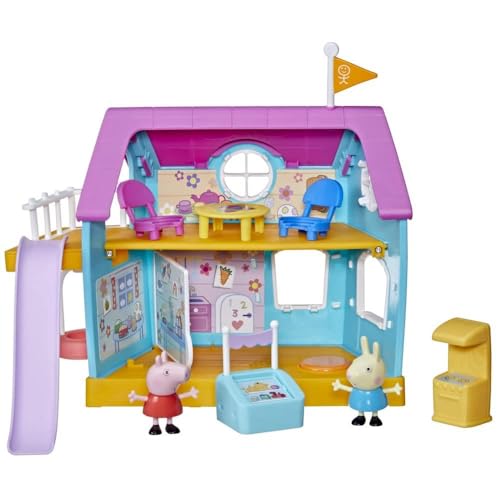 Peppa Pig, La Clubhouse di Peppa Pig, gioco per bambini in età prescolare, con effetti sonori, 2 personaggi, 7