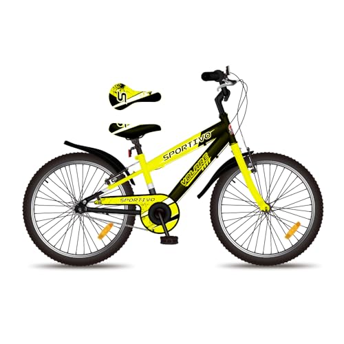 Kubbinga Bicicletta Sportiva Gialla 20' a Sfera, Pollici Unisex Bambino