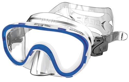 SEAC Marina SLT, Maschera Subacquea per Snorkeling e Gioco in Mare Unisex Bambini, Blu, Piccola