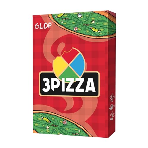 GLOP 3Pizza, Giochi da Tavolo per Bambini 8 anni o Più e Adulti, Gioco di Carte Divertente per Tutta la Famiglia, Gioco