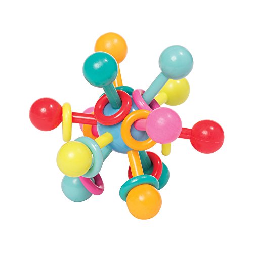 Manhattan Toy Atom - Sonaglio e massaggiagengive per bambini, multicolore, 1 pezzo (confezione da 1)