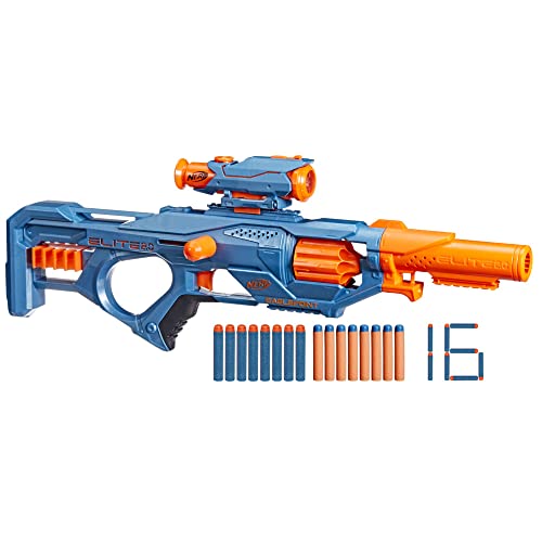 Hasbro Nerf Elite 2.0, Blaster Eaglepoint Rd-8, Tamburo Da 8 Dardi, Mirino E Canna Staccabili, 16 Dardi Nerf, Azione A