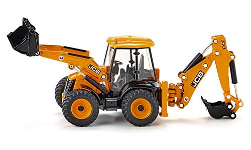 SIKU 3558, JCB 4CX Backhoe Loader, 1:50, Metal/Plastic, Yellow, Multifunctional, Can be combined with models of the same